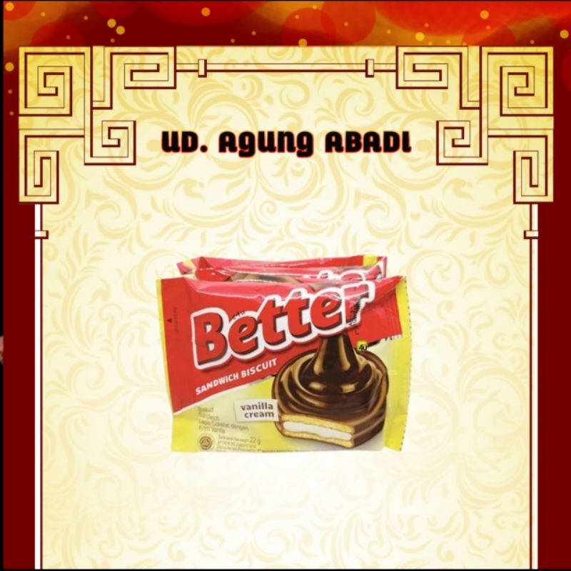 

BETTER SANDWICH BISCUIT 27gr 1 RENCENG ISI 10 PACK