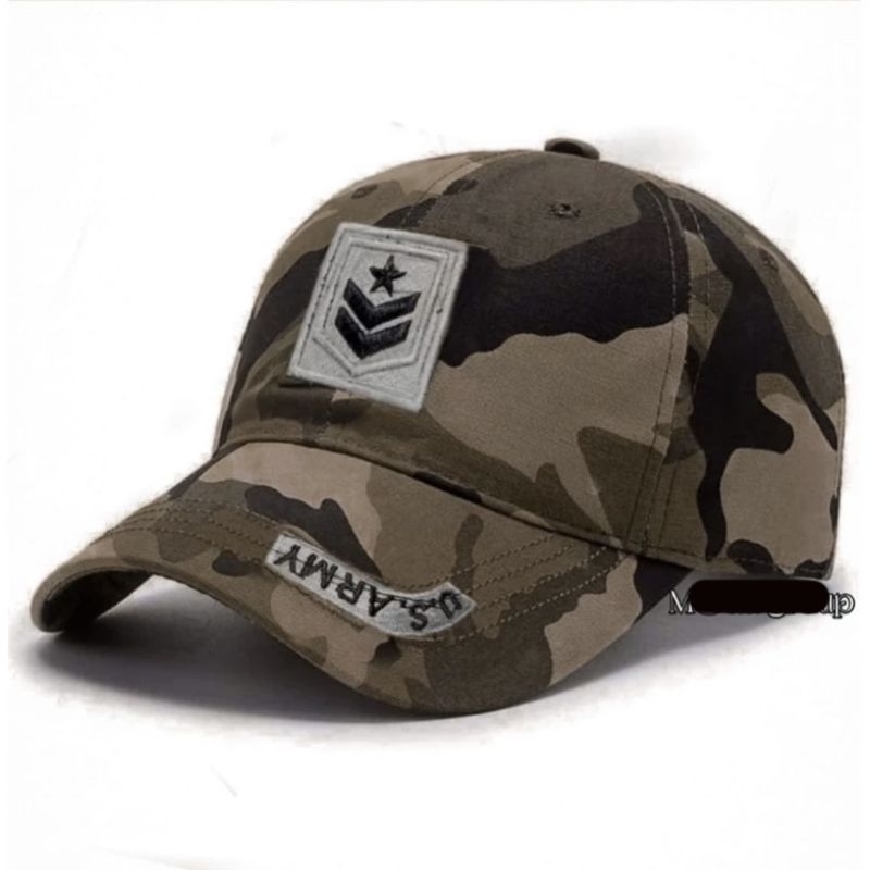 TOPI LORENG TNI / TOPI US ARMY DEWASA PRIA WANITA / READY MAKASSAR
