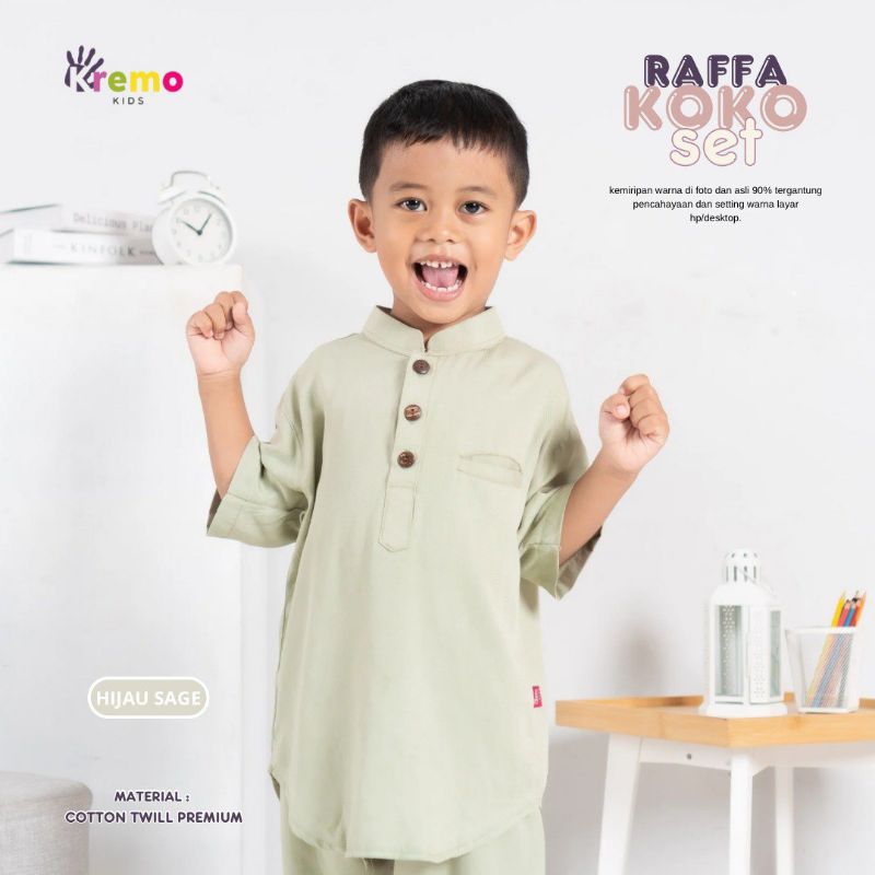 kremo kids set koko anak/koko anak laki-laki usia 1-10 tahun/koko anak premium bahan katun twill pre