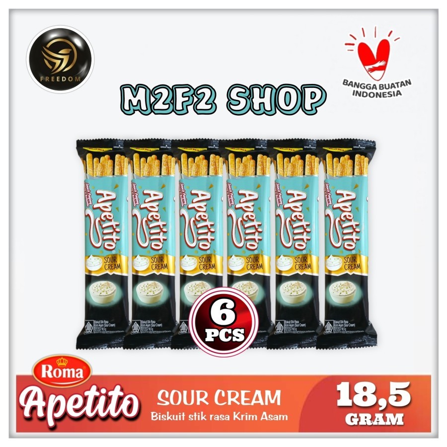 

Roma Apetito Biskuit Stik Renyah & Gurih Sour Cream - 18,5 gr (Kemasan 6 Pcs)
