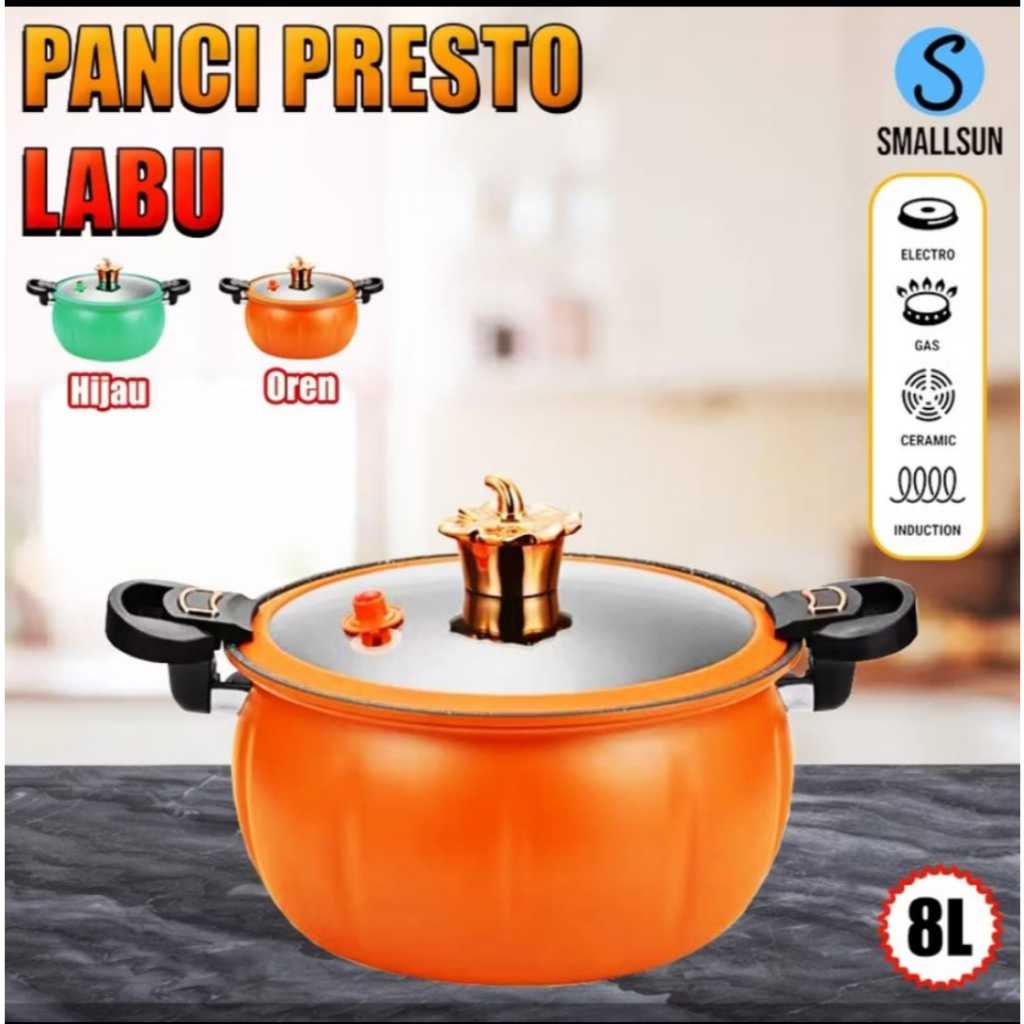 panci presto labu bulat kapasitas 8 liter - panci labu 24 cm - panci presto - panci motif