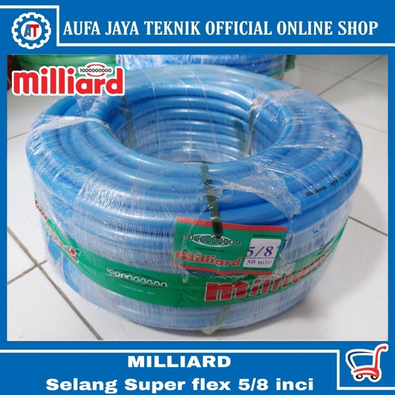 milliard selang super flex 5/8inc, selang kran air 5/8 10meter