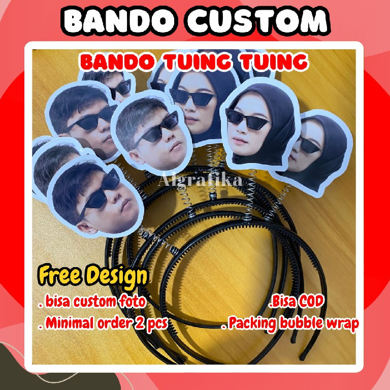 bando custom Bando tuing tuing custom foto, tulisan, bando konser kpop korea fanmeeting