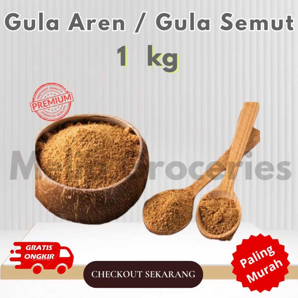 

Gula Aren Semut / Nira Aren Bubuk Organik 1 kg Bubuk Palm Sugar Murni Tanpa Campuran