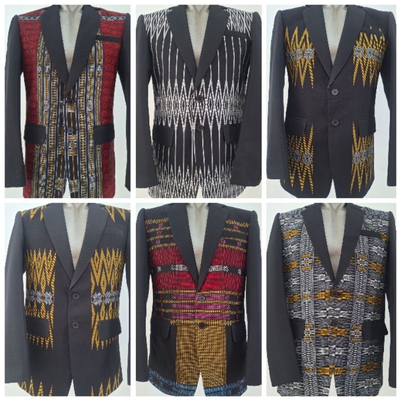 Jas ulos full lapis /Jas formal ulos Sumatera / Jas motif ulos / Jas ulos motif kombinasi superblack