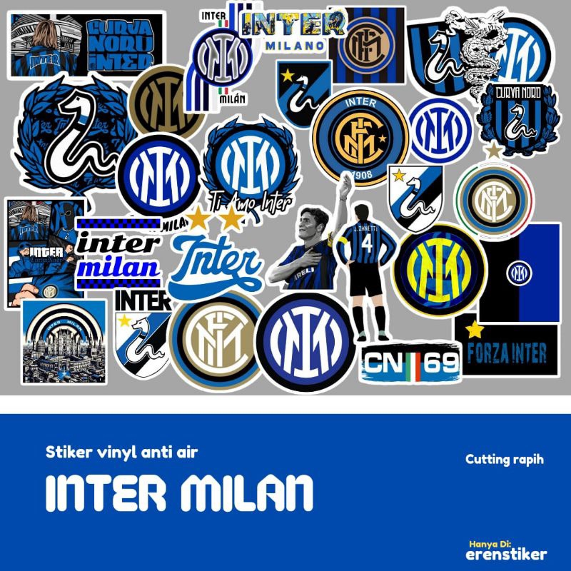 

STIKER CLUB BOLA INTER MILAN ANTI AIR DESAIN TERBARU VINYL SUSU ISI 100 PCS