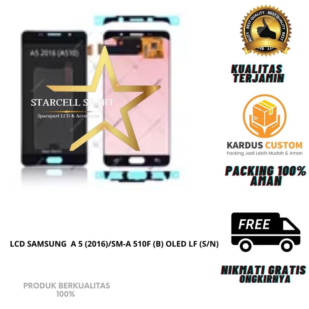 LCD SAMAUNG A 5 (2016)/SM-A 510F (B) OLED LF (S/N)