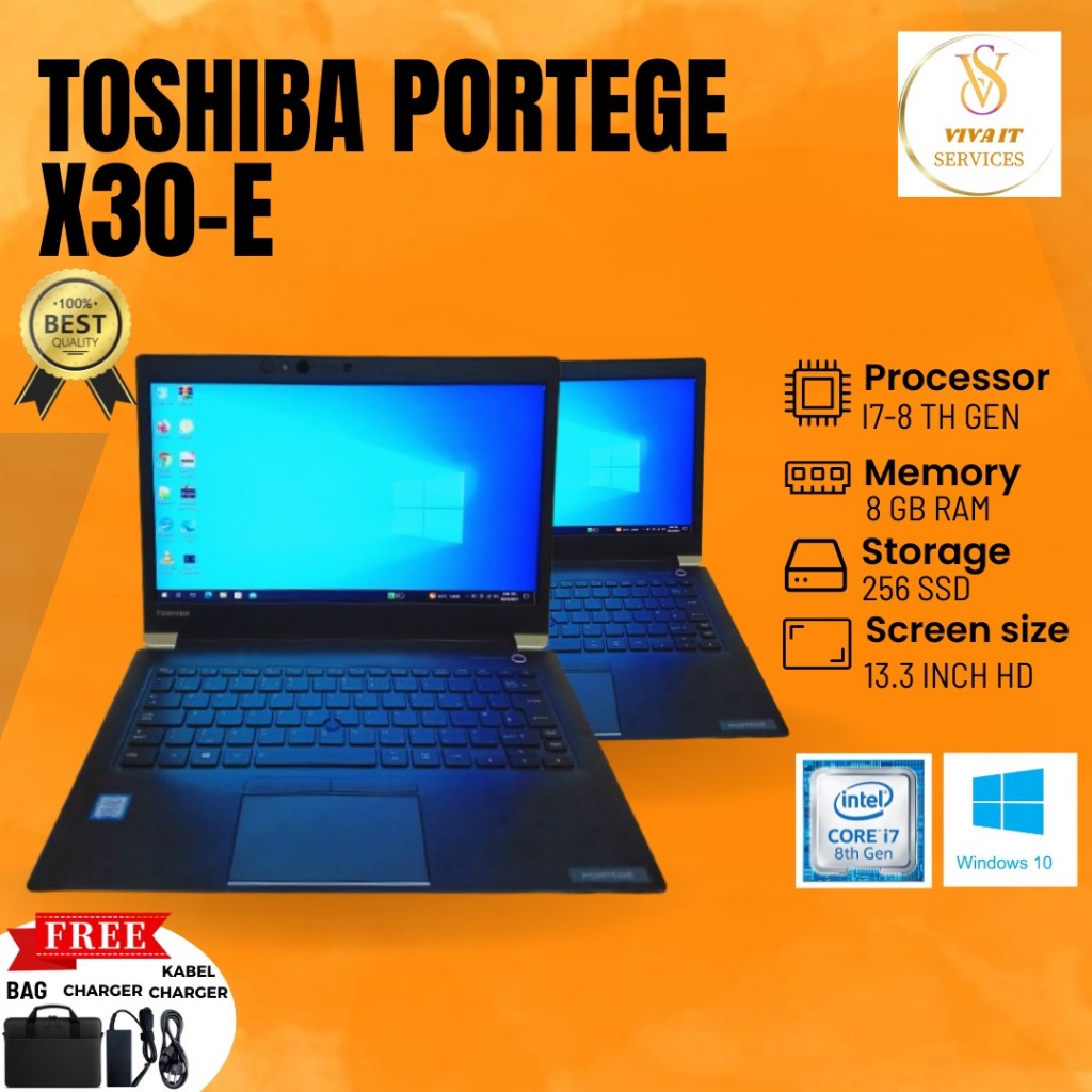 Laptop Toshiba Portege X30-E Core i7-8 Gen Ram 8GB/256GB-SSD