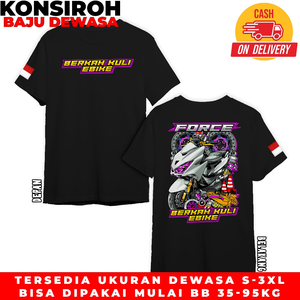 Baju Distro Berkah Kuli Ebike Viral Unisex Kaos Distro Berkah Kuli Racing Kata Kata Otomotif Racing