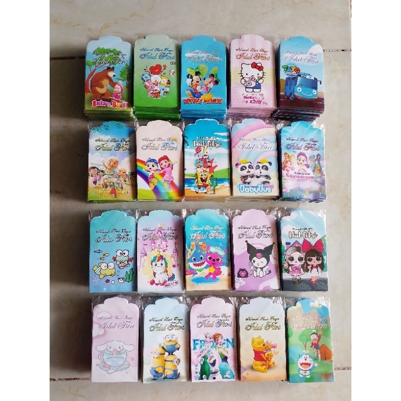 

100 pack amplop Medium Kartun (Isi 10)