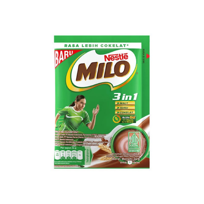 

Milo 3in1 Sachet 35gr — 1 Renceng (10pcs)