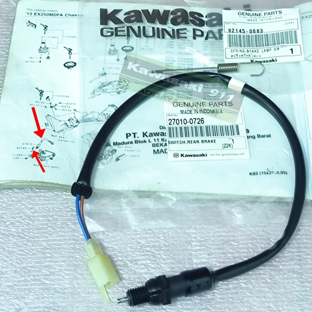 SWITCH REM BELAKANG SET PER SWITCH REM KAWASAKI NINJA 250
