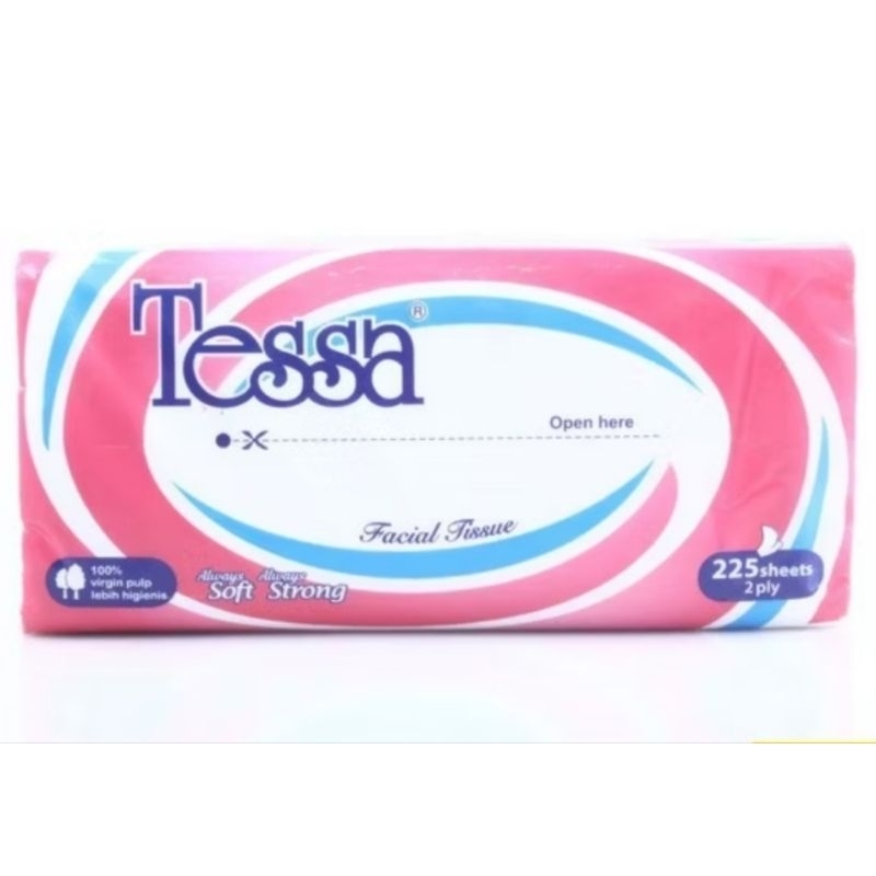 tisu tessa facial tissue 225 sheets 2 ply TP 01