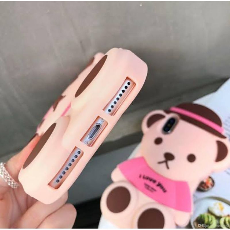 CASE BONEKA BEAR PINK VIVO V7 V7PLUS Y71 Y83 V11i