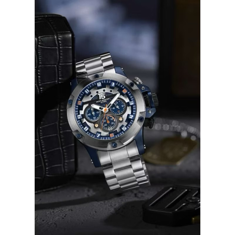 Jam Tangan Cowok T5 H3760G H3760 3760 Analog Chrono dan Tanggal Aktif Kualitas Original Waterproof