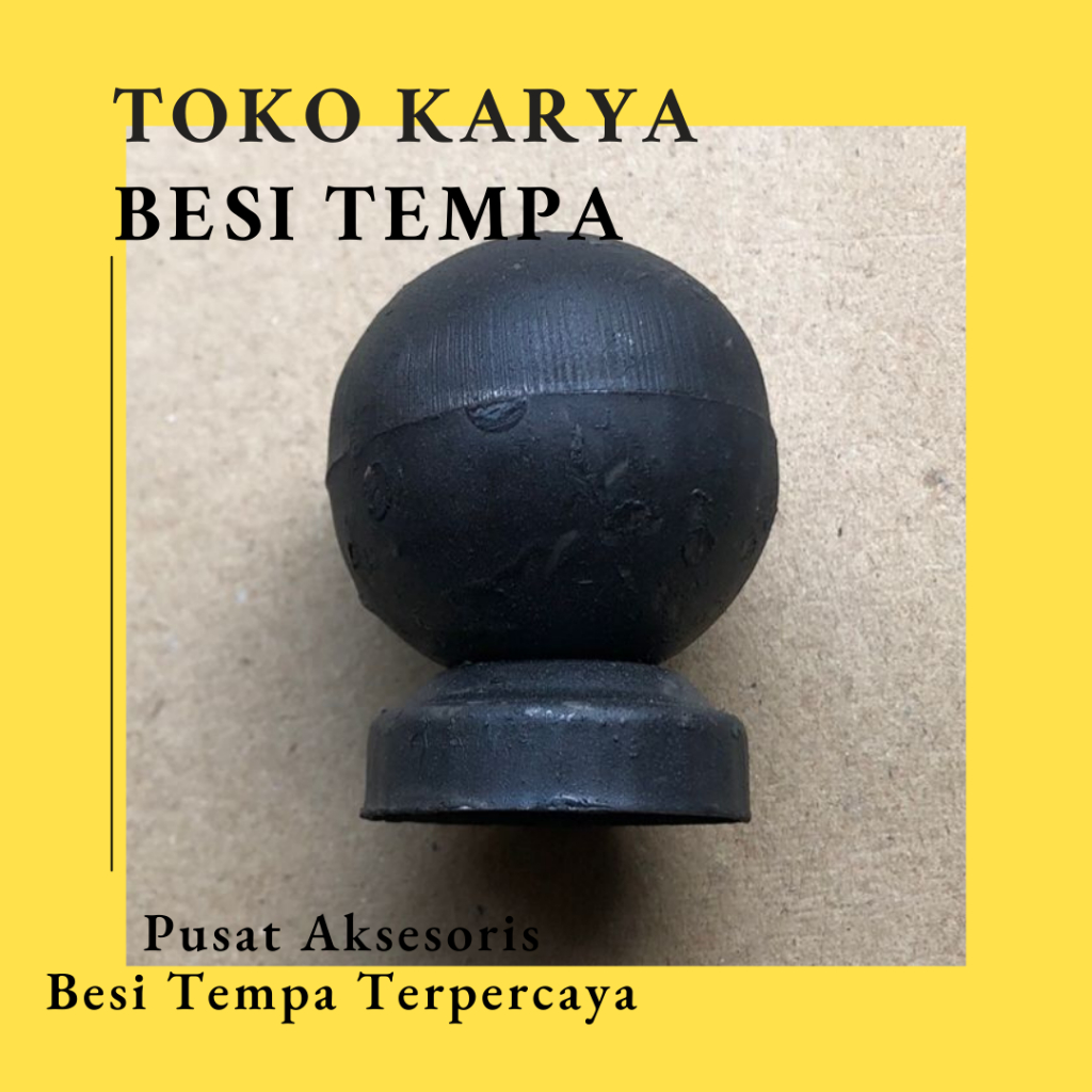 Ornamen Besi Mahkota Meni 1 Inchi / Ornamen Pagar Besi Mahkota Bola Pipa 1" / Ornamen Gagang Pagar B