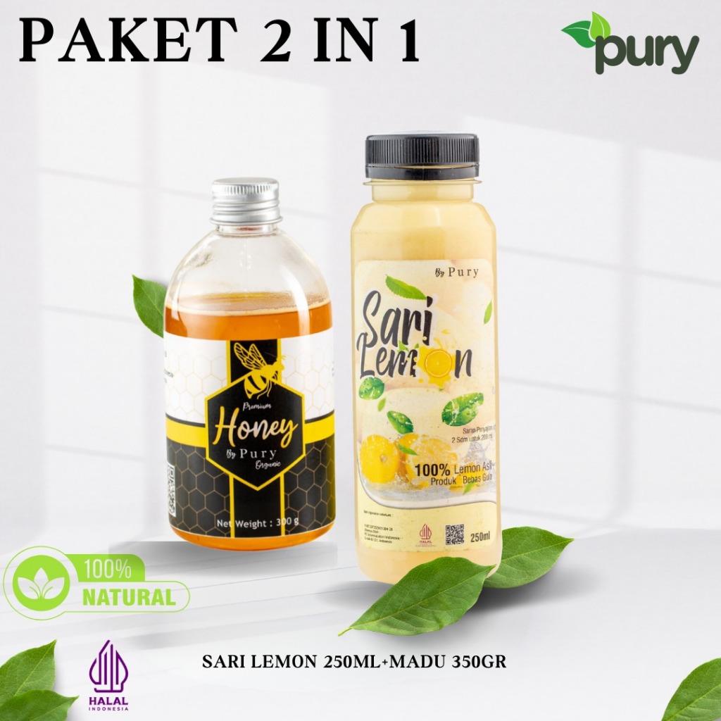 

[Pury] Paket Diet - Paket 2 in 1 Madu 350gr + Sari Lemon 250 ml Paket Diet Murah