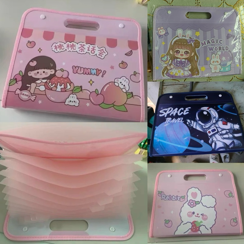 

cute document folder organizer file tempat penyimpanan kertas a4 accordion folder file