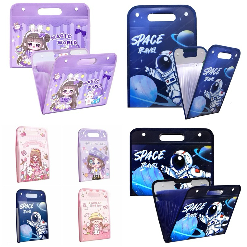 

cute document folder organizer file tempat penyimpanan kertas a4 accordion folder file RB9