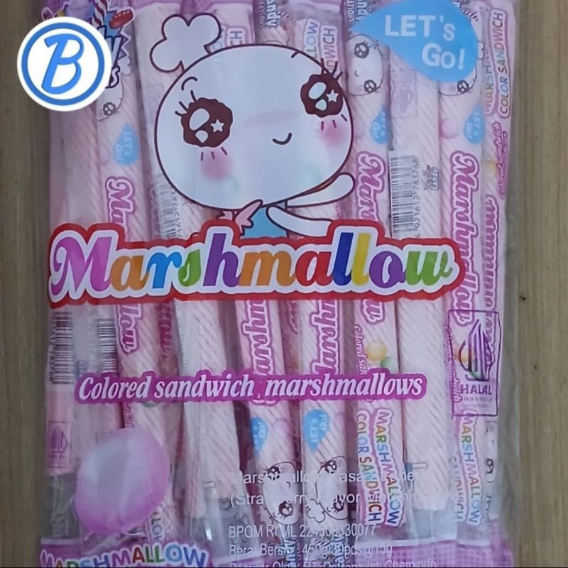 

PERMEN MARSHMALLOW PANJANG RASA STROBERI / STRAWBERRY FLAVOUR 450g