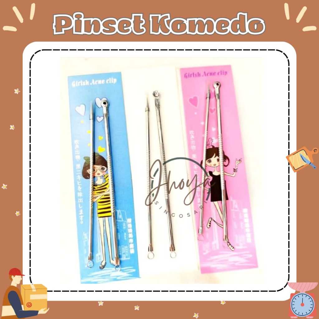 TERMURAHHH  PINSET KOMEDO PINSET KOMEDO STAINLESS ORI SET PINSET KOMEDO 1 SET PINSET JERAWAT MURAH