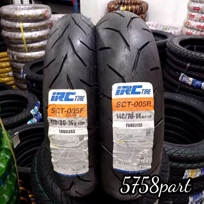 BAN MOTOR IRC 110/80-14, 140/70-14 ORIGINAL 100% AEROX