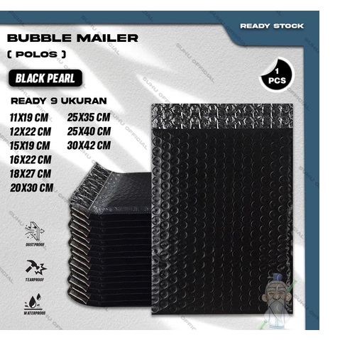 

Plastik Packing BUBBLE MAILER Hitam Kantong Polybubble Amplop Bubble Envelope Polymailer Olshop Polos Ukuran 11X19 12X22 15X19...