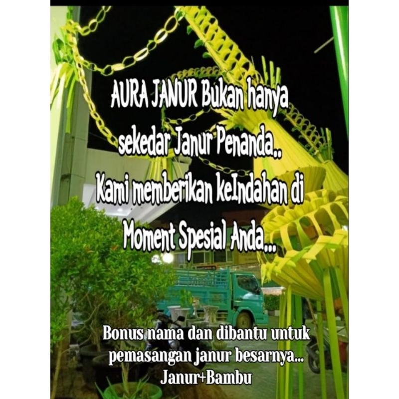 JANUR NIKAHAN SUPER (Beli 2 aura super bonus 1 janur kecil )UKURAN JUMBO /aura janur Janur kuning Ja