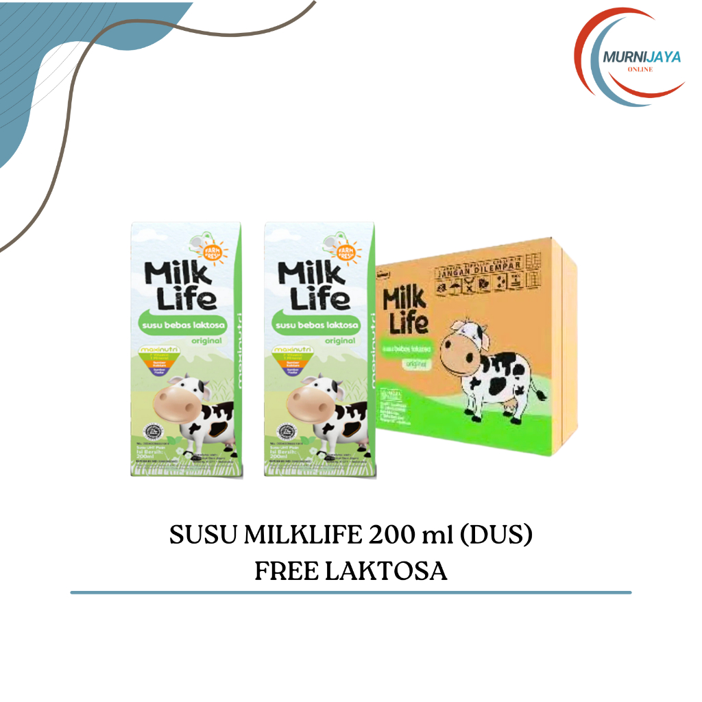 

MilkLife UHT Original - Free Laktosa 200 ml (PACK - Isi 24 PCS)