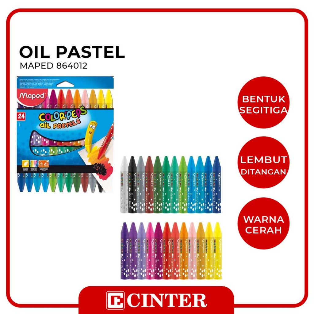 

MAPED - [FREE GIFT] PEWARNA MINYAK / KRAYON MINYAK / PASTEL MINYAL / CRAYON OIL PASTEL 24W 864012