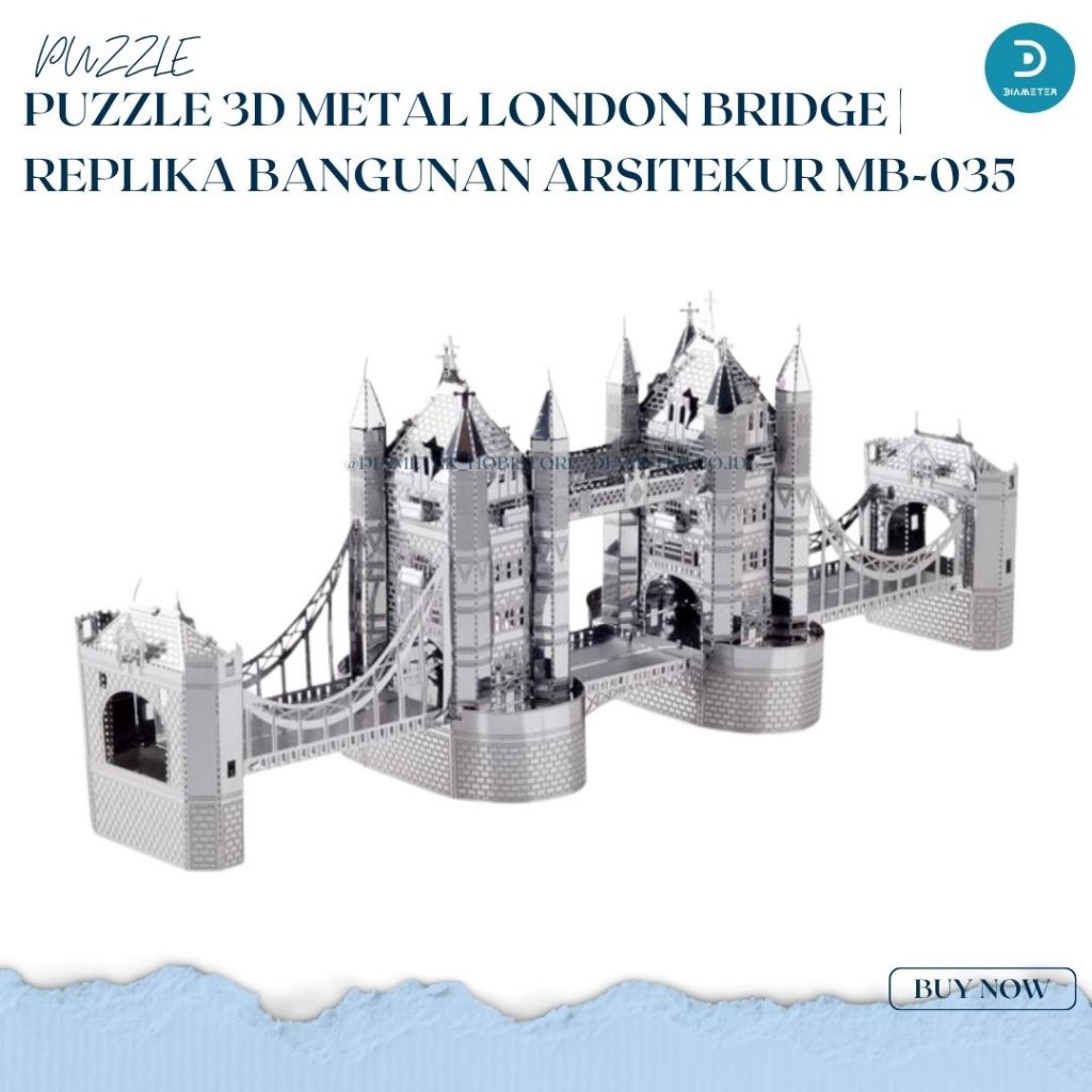 Puzzle 3D Metal LONDON BRIDGE | Replika Bangunan Arsitekur MB-035