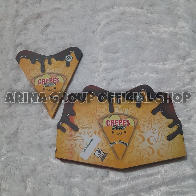

100 LEMBAR KEMASAN CREPES 3D PAPER CRAFT | KERTAS LEKER CRISPY HIGH QUALITY | BOX LEKKER WAFFLE CROFFLE PRODUK TERBARU | ARINA SHIVA GROUP 1879