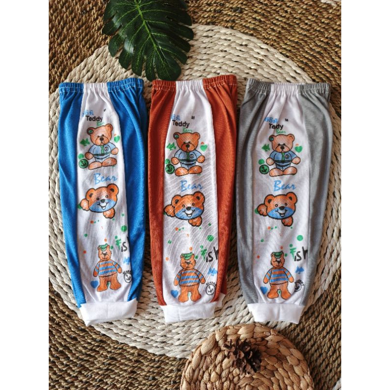 1 Lusin Celana Panjang Bayi kombinasi motif lucu ukuran S M L XL celana panjang anak lusinan