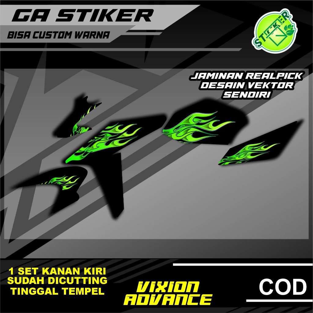 STRIPPING MOTOR KEREN YAMAHA VIXION ADVANCE API LIVERY SS R SUDAH DI CUTTING TINGGAL TEMPEL