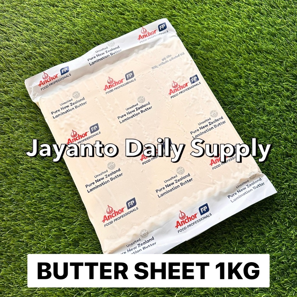 

UNSALTED BUTTER SHEET ANCHOR 1KG / LAMINATION BUTTER SHEETS / CROISSANT - 100% HALAL