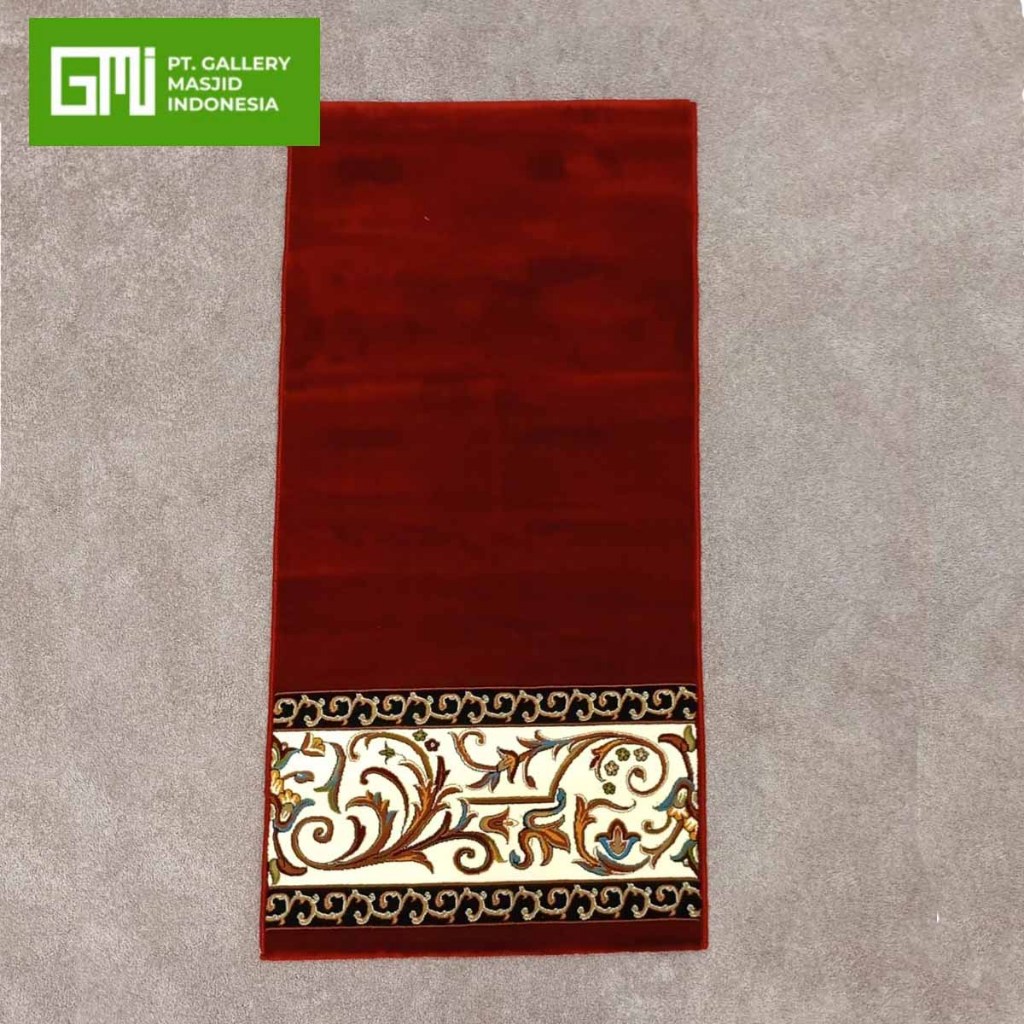 PT. GMI - Karpet Masjid Tebal Empuk Merk Solomon Warna Merah / Karpet Masjid 1 Roll