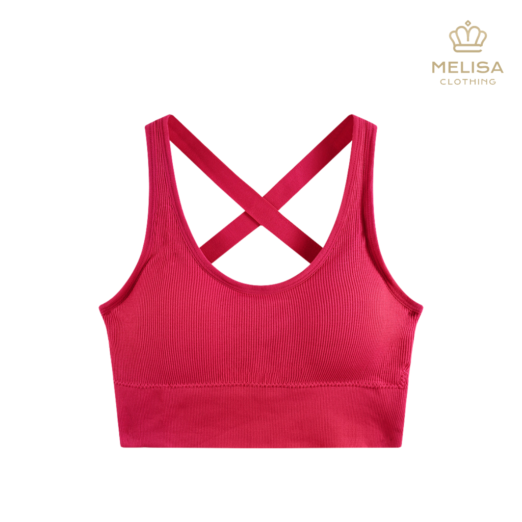 Melisacollection | Sport Bra Bh Olahraga Fashion Wanita Tali Silang Belakang