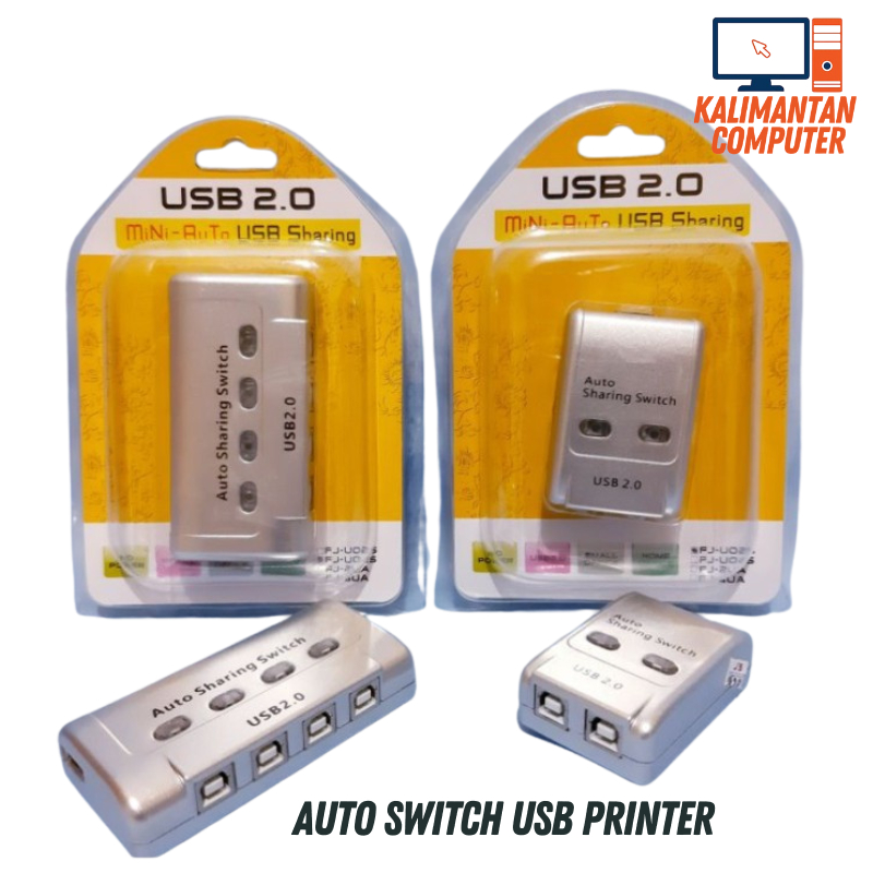 AUTO SWITCH USB PRINTER 2 PORT 4 PORT OTOMATIS SHARING SWITCH PRINTER