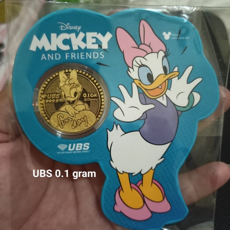 UBS DISNEY MICKEY MINNIE DAISY CHINESE NEW YEAR IMLEK MOBILE LEGENDS LOGAM MULIA EMAS MURNI 0.1 gram