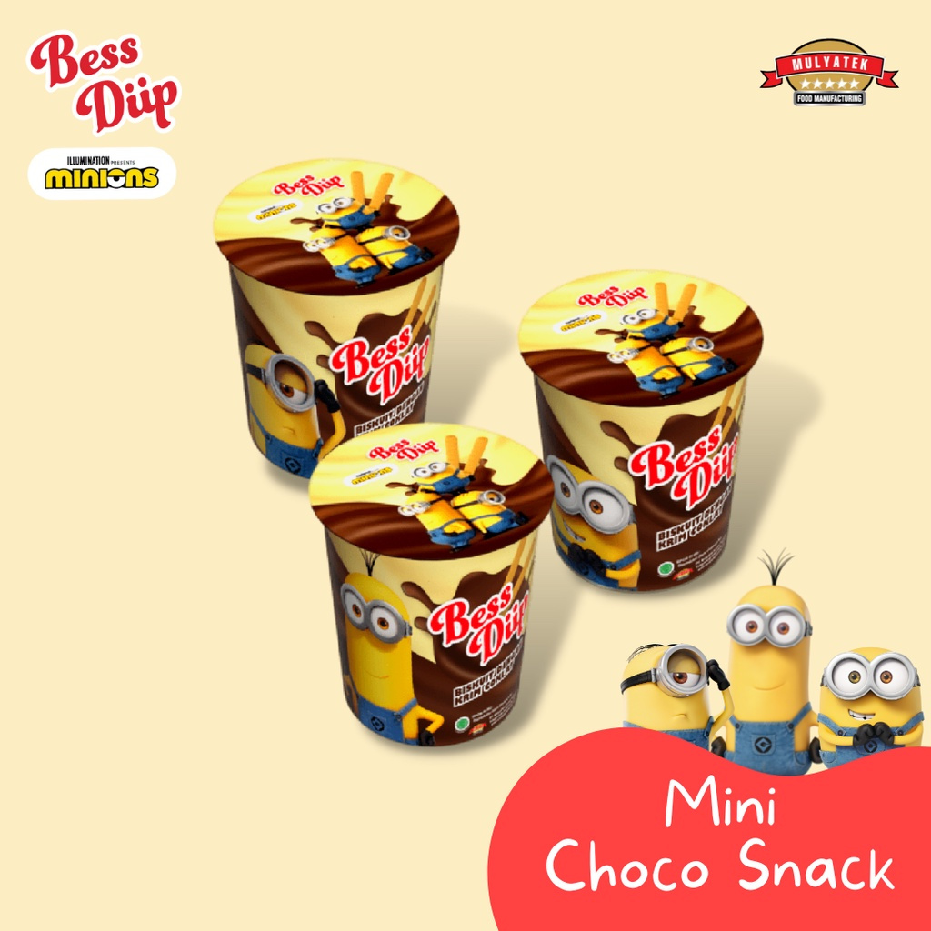 Nyam Nyam Bess Diip Minnions Coklat Biskuit Stick