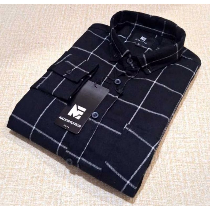 Kemeja Pria Lengan Panjang Premium Baju Kemeja Flanel Cowok Cewek Distro Motif Kotak / Hem Cowo Keki