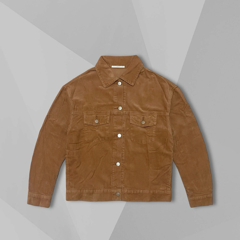 Uniqlo Corduroy Boxy Crop Trucker Jacket