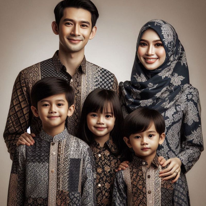 Edit foto karikatur AI/Keluarga