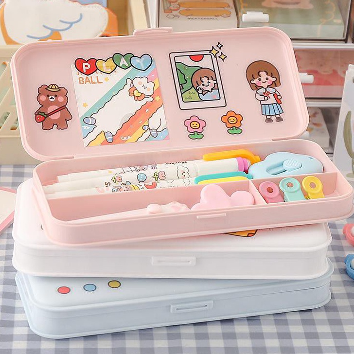 

LANGSUNG BELI GAN Kotak Tempat Pensil Korea Polos Warna Pastel