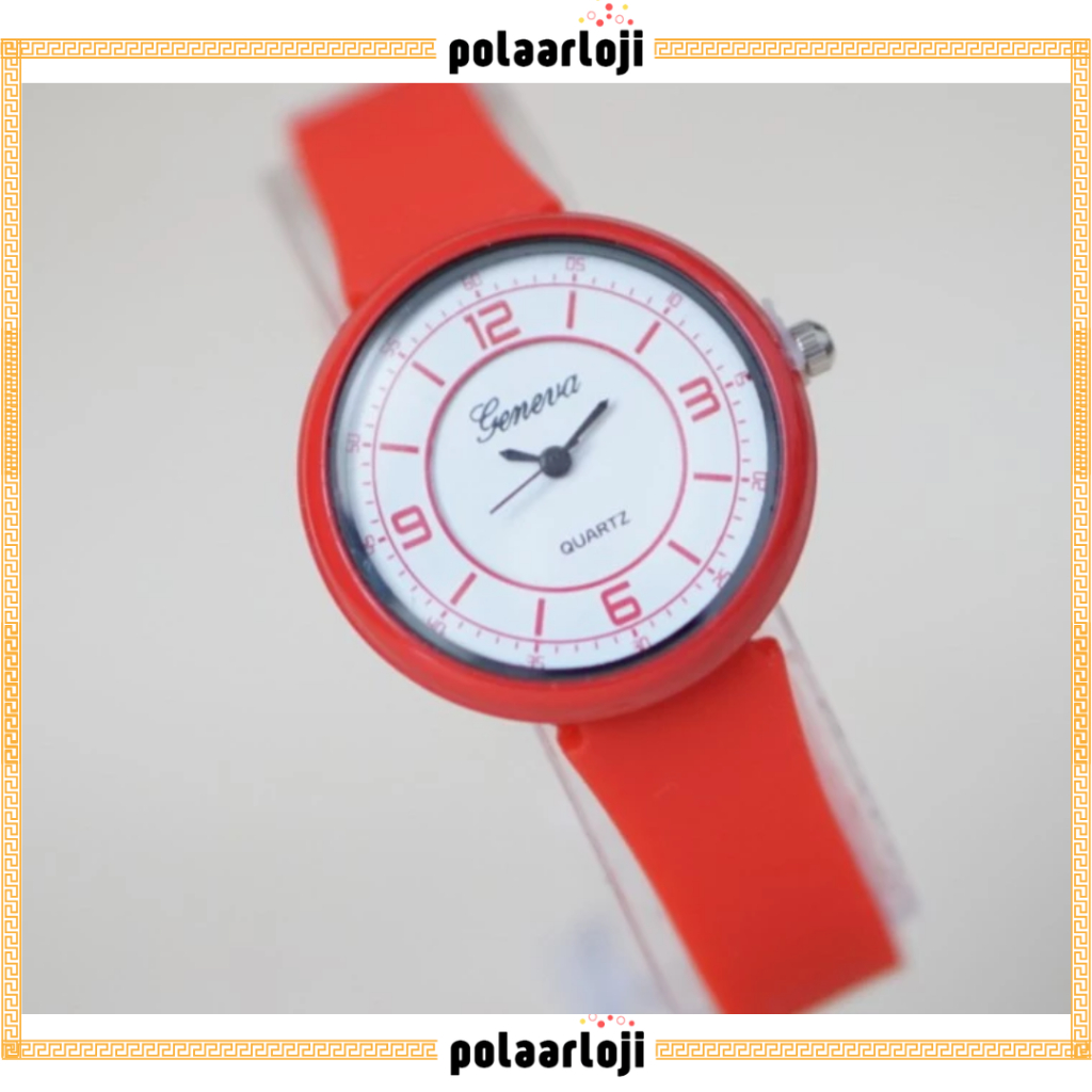 PA JAM TANGAN MURAH ORIGINAL WANITA PRIA GENEVA RUBBER ANGKA BALOK TERMURAH GN03