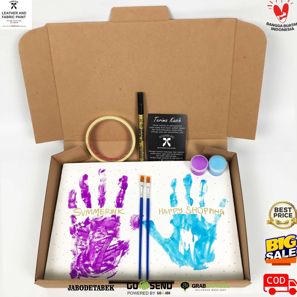 

Kejar Untung Hand Painting Kit Canvas Lukis Tangan Couple Kit Set Cat Akrilik Svmmerink