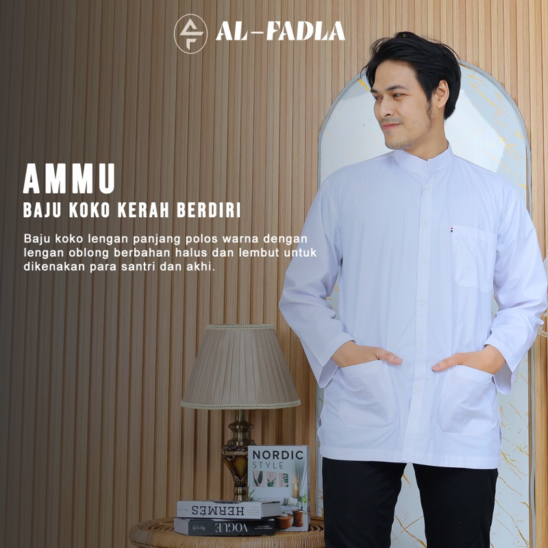 AL FADLA - Baju Koko Model Ammu Pria Lengan Panjang