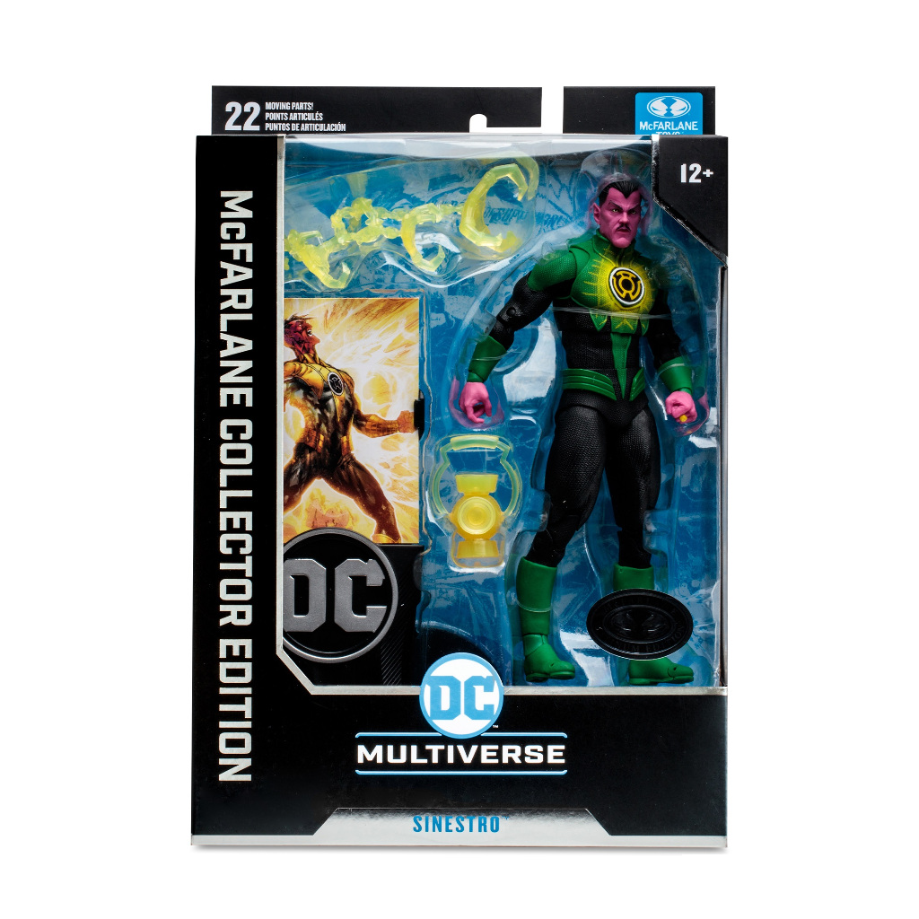 McFARLANE DC MULTIVERSE COLLECTOR SINESTRO (Sinestro Corps Wars) PLATINUM EDITION MISB ORIGINAL
