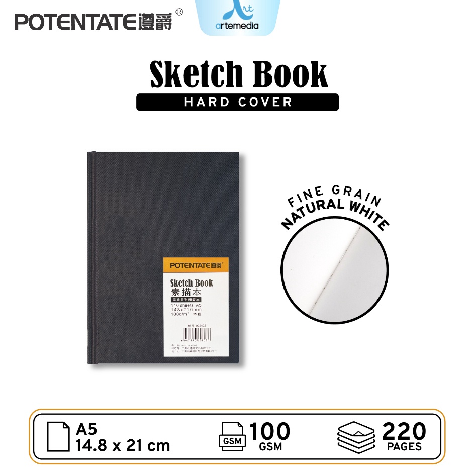 

Ready Hari Ini Potentate Hard Cover A5 Stitch Bound Sketchbook