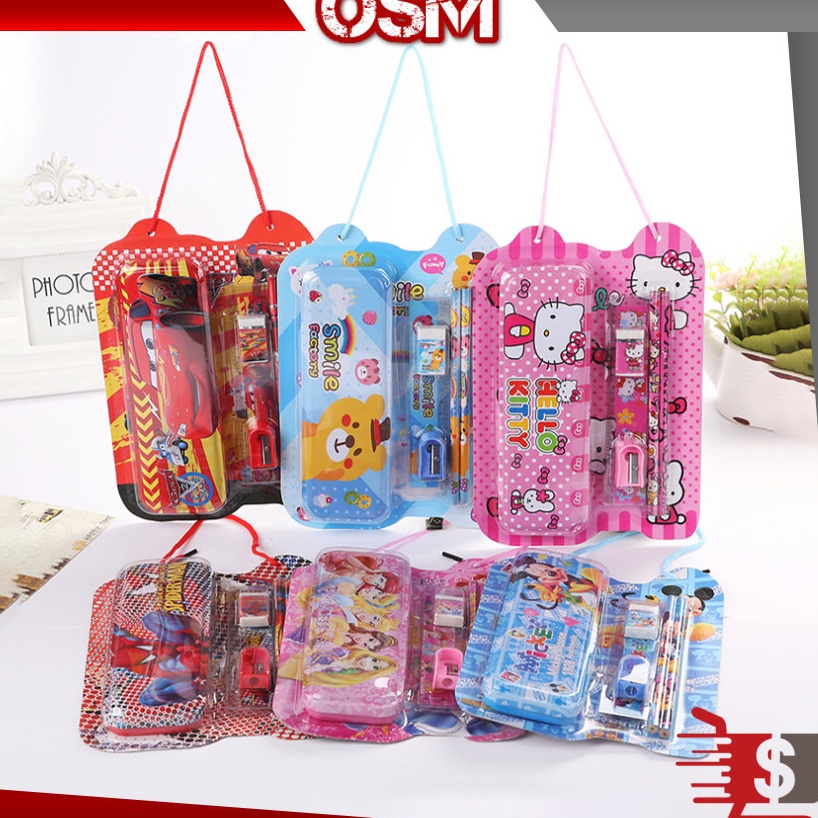 

Sekarang Bermanfaat OSM S6139 Set Alat Tulis Unisex Lucu Fancy Set Anak Motif Karakter Lucu Set Alat Tulis 6 in 1 Stationery Set Souvenir Anak